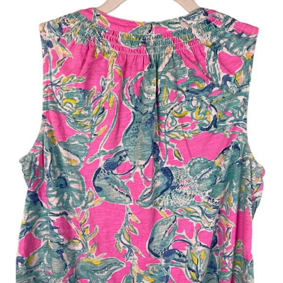 Lilly‎ Pulitzer Essie Lobsters Top in High Tide Navy Drop Size Small - Picture 8 of 11